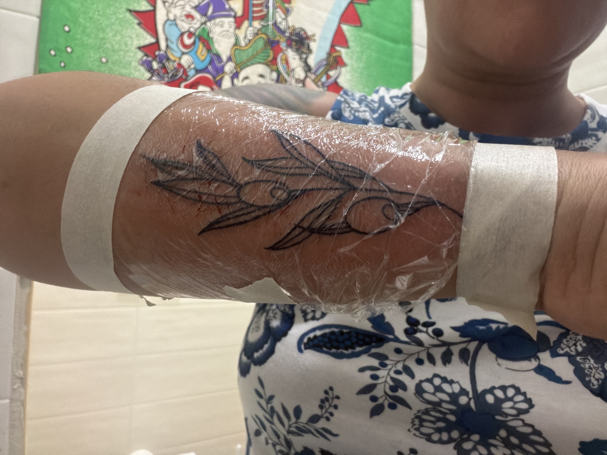 Tatuaggio fine appena realizzato